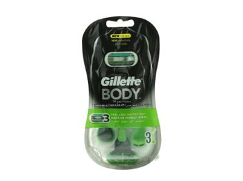 جيليت ماكينات حلاقة للجسم للرجال 3 قطع