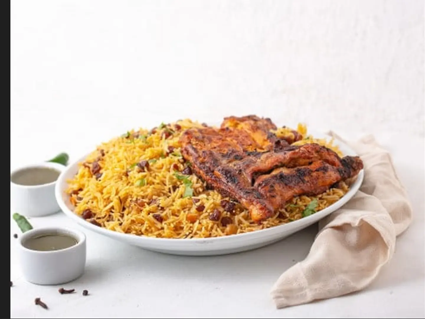 نصف حبه دجاج مظبي رز احمر