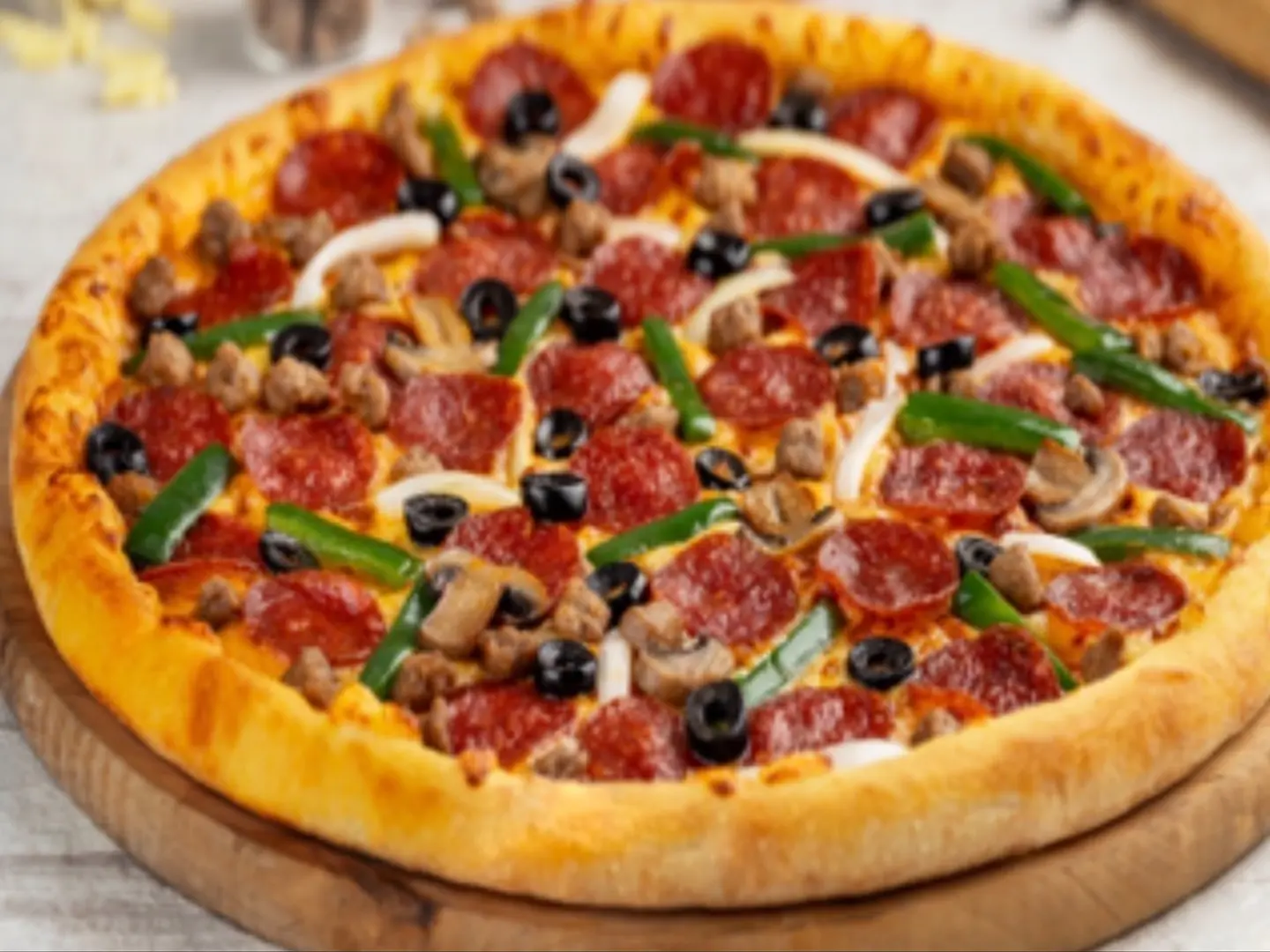 Meat Slice Pizza With Small Pepperoni