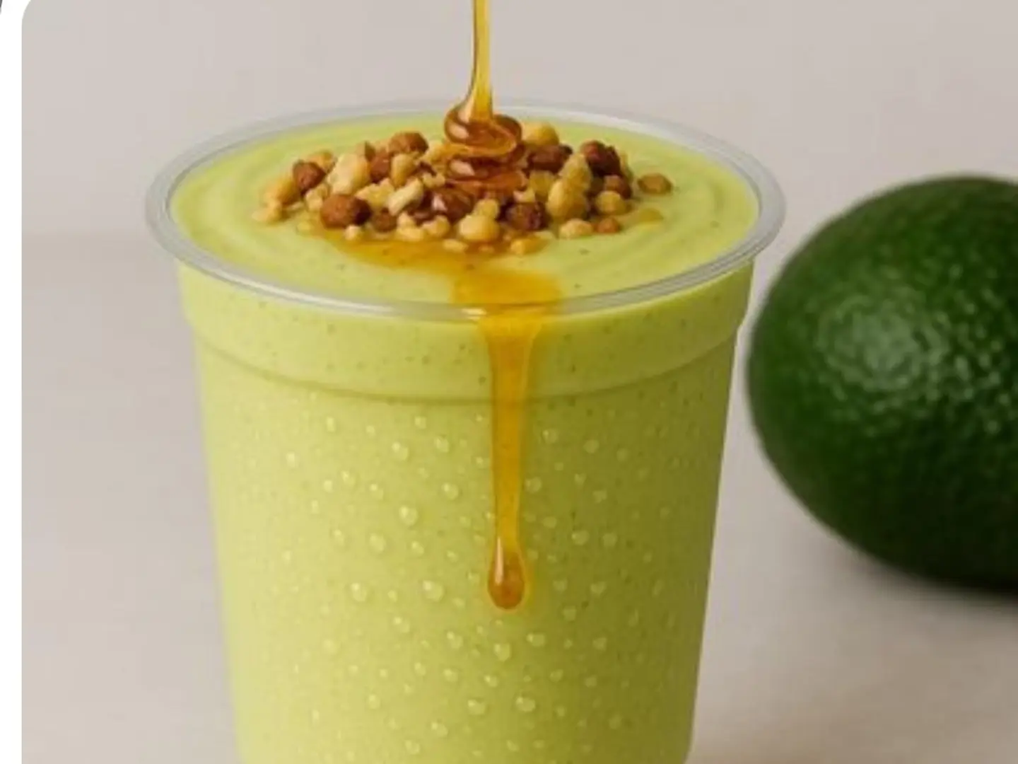 Large Avocado Juice With Nuts And Honey