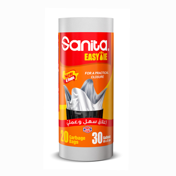 Sanita Easy Tie Biodegradable Garbage Bag 30 Gallons