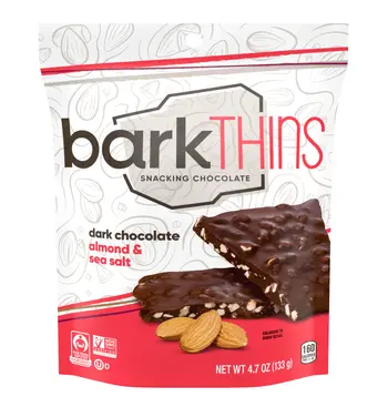 Bark Thins Dark Chocolate Almond Snack 133g