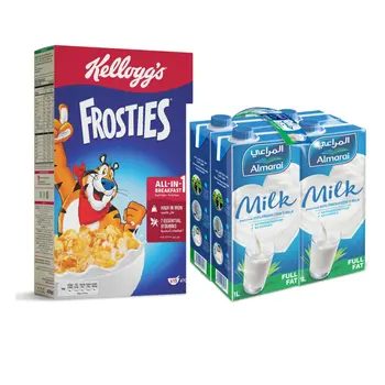 Kellogg's Frosties 470g + Almarai Full Fat Milk 4×1L