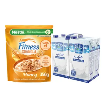 Nestlé Fitness Honey Granola 350g + Nadec Full Fat Milk 4×1L