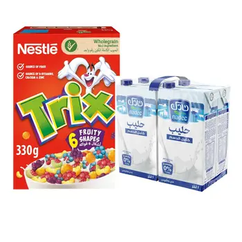 Nestlé Trix 300g + Nadec Full Fat Milk 4×1L