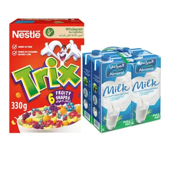Nestlé Trix 300g + Almarai Full Fat Milk 4×1L
