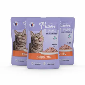 Plaisir Chicken & Liver Cat Food 100g - 3pcs