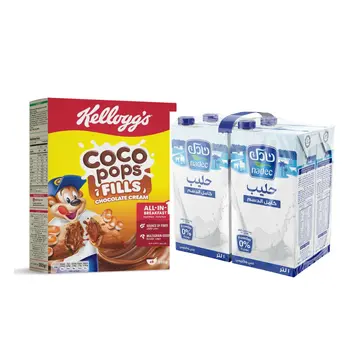 Kellogg's Coco Pops Fills 350g + Nadec Full Fat Milk 4×1L