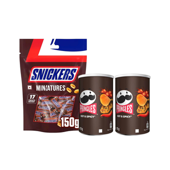 Snickers Mini 150g + 2x Pringles Hot 70g