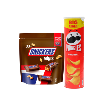 Snickers Mini 198g + Pringles XXL Orig 200g