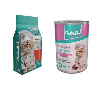 Loqma Chicken Adult Cat Food 1.5kg + Loqma Chicken Canned Cat Food 400g
