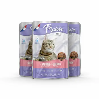 Plaisir Salmon & Cod Cat Food 100g - 3pcs