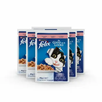 Felix Salmon Cat Food 85g - 6pcs