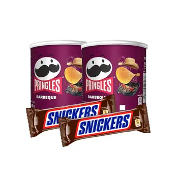 2x Snickers Bar 40g + 2x Pringles BBQ 40g