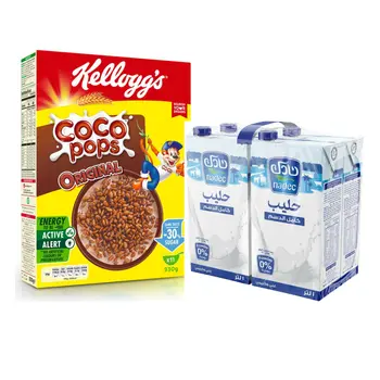 Kellogg's Coco Pops Original 330g + Nadec Full Fat Milk 4×1L