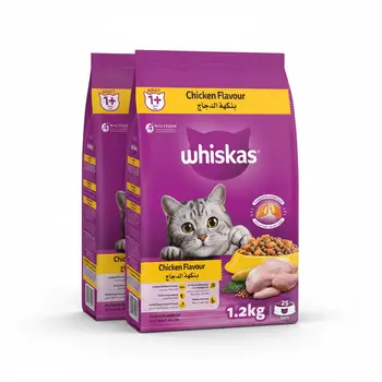 Whiskas Chicken Dry Cat Food 1.2kg - 2pcs