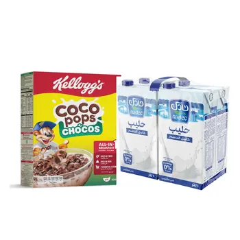 Kellogg's Coco Pops Chocos 330g + Nadec Full Fat Milk 4×1L