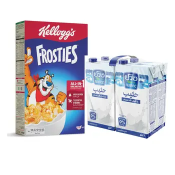 Kellogg's Frosties 470g + Nadec Full Fat Milk 4×1L