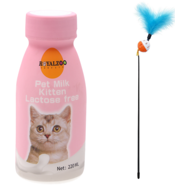 Royal Zoo Nature Lactose-Free Kitten Milk 220Ml + Cat Entertainment Playing Toy 1Piece
