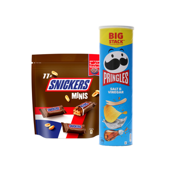 Snickers Mini 198g + Pringles S&V 200g