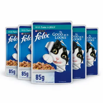 فيليكس تونة في الجيلي طعام قطط 85جم - 5 قطع