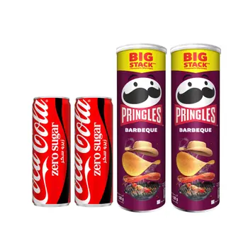 2x Coke Zero 355ml + 2x Pringles BBQ 200g