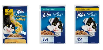 Felix Tuna in Jelly 85g + Felix Sardine 85g + Felix Kitten Chicken Jelly 85g