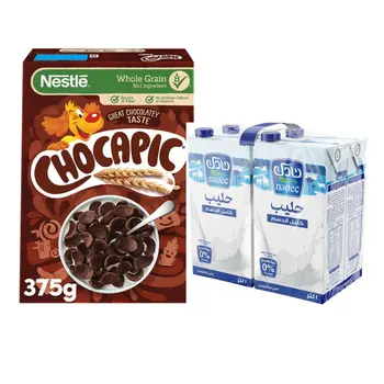 Nestlé Chocapic 375g + Nadec Full Fat Milk 4×1L