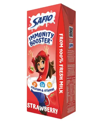 Safio Strawberry Uht Milk 185 Ml
