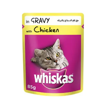 Whiskas Chicken in Gravy Wet Cat Food 85g