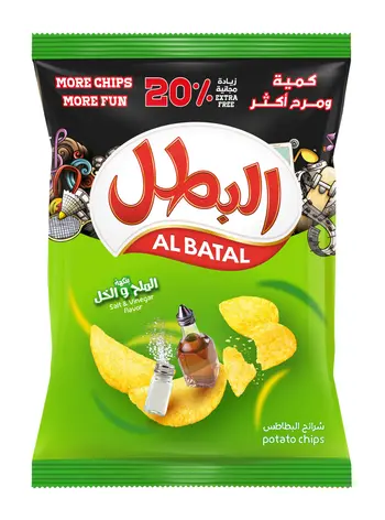 Al Batal Salt & Vinegar Potato Chips 110g