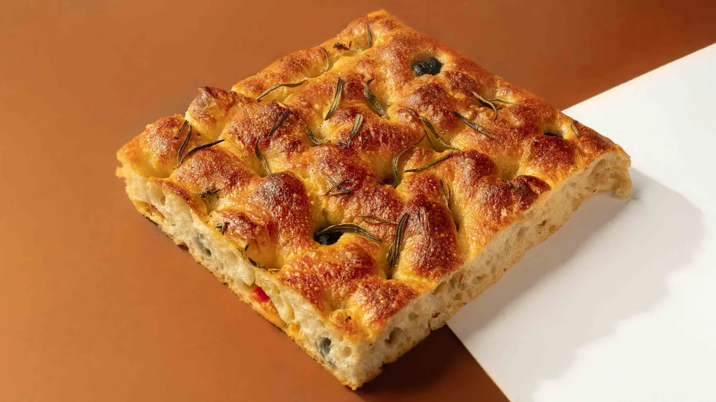 Focaccia With Cherry Tomatoes And Black Olives