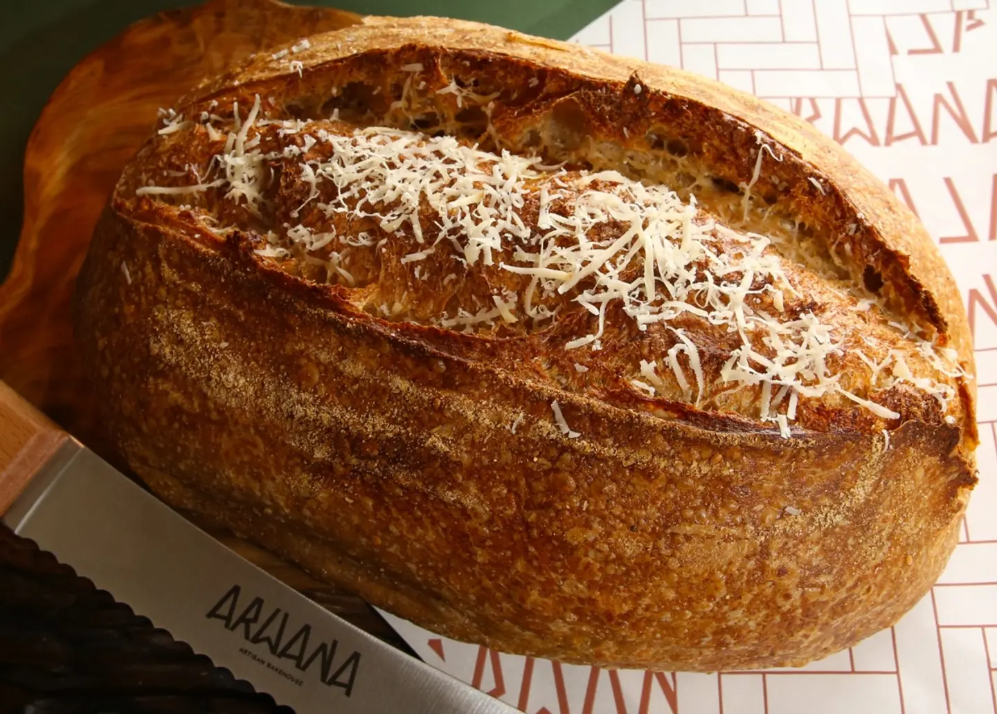 Medium Country Bread With Parmesan And Black Pepper