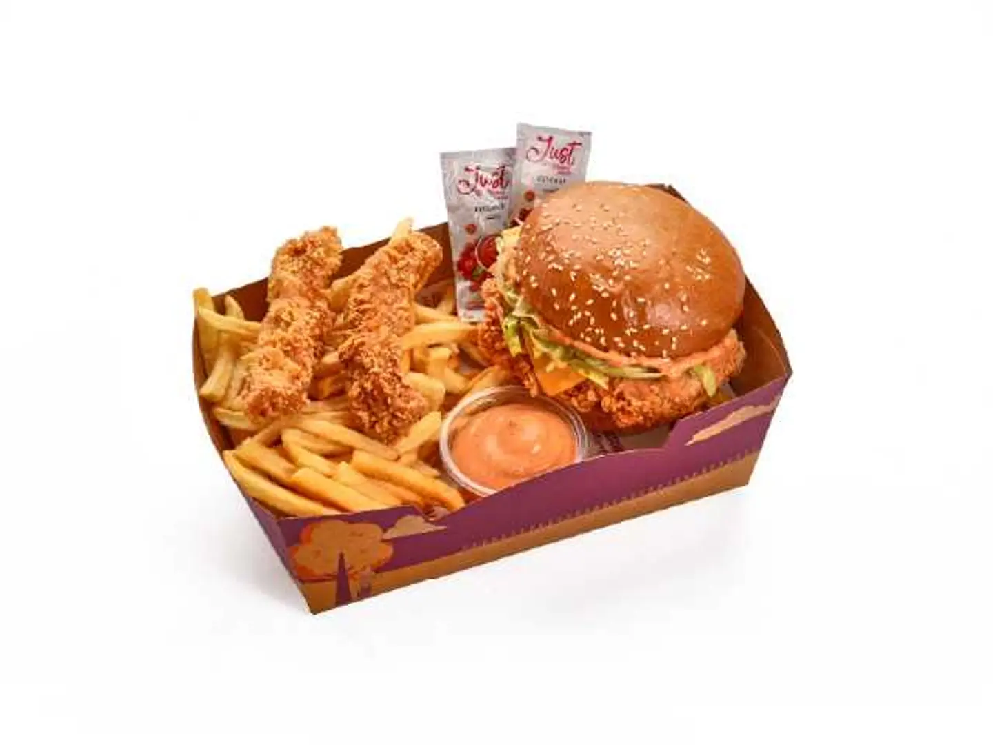 Spicy Crunchy Burger Meal