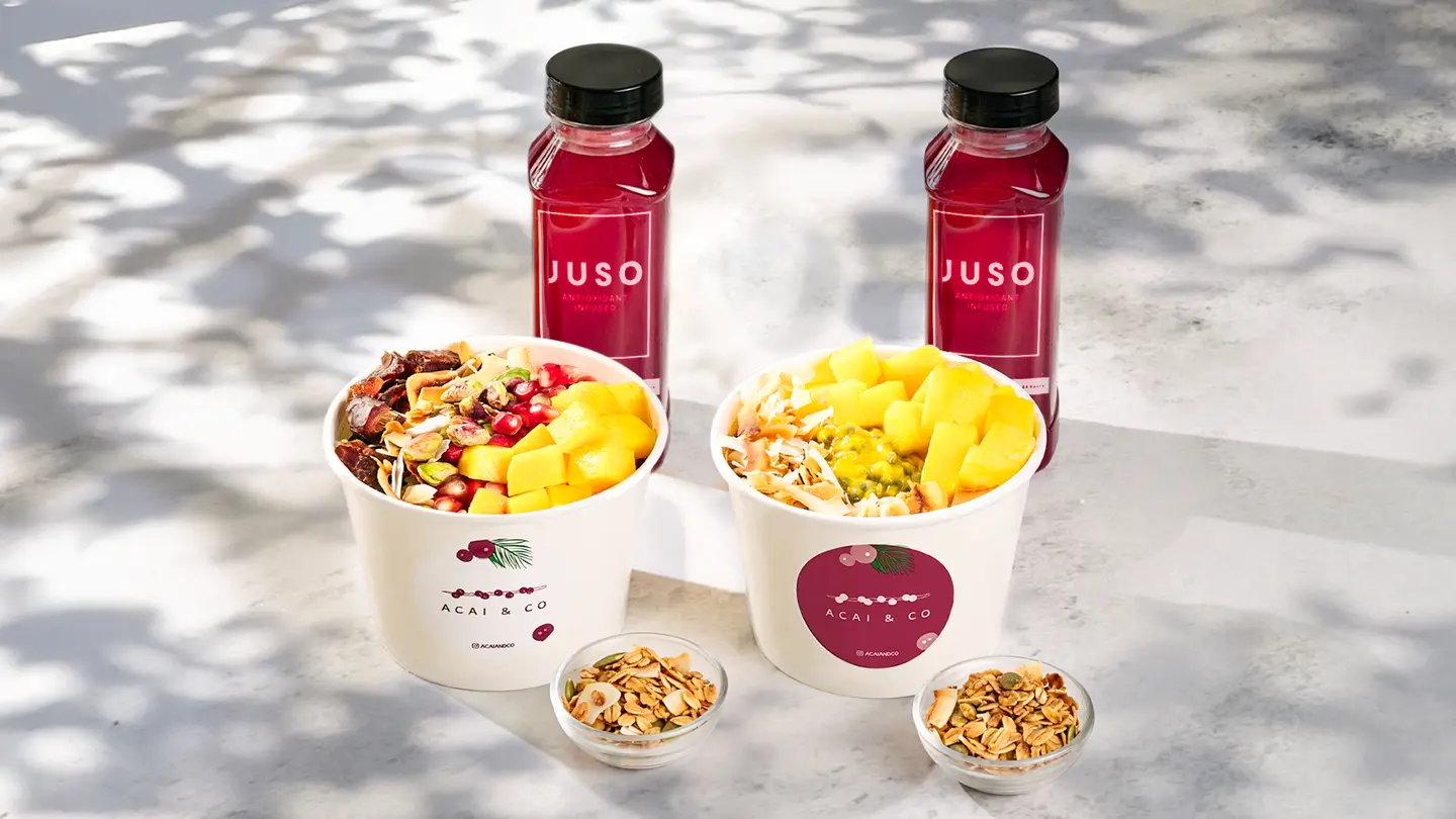 2 Signature Acai Bowls + 2 Drinks