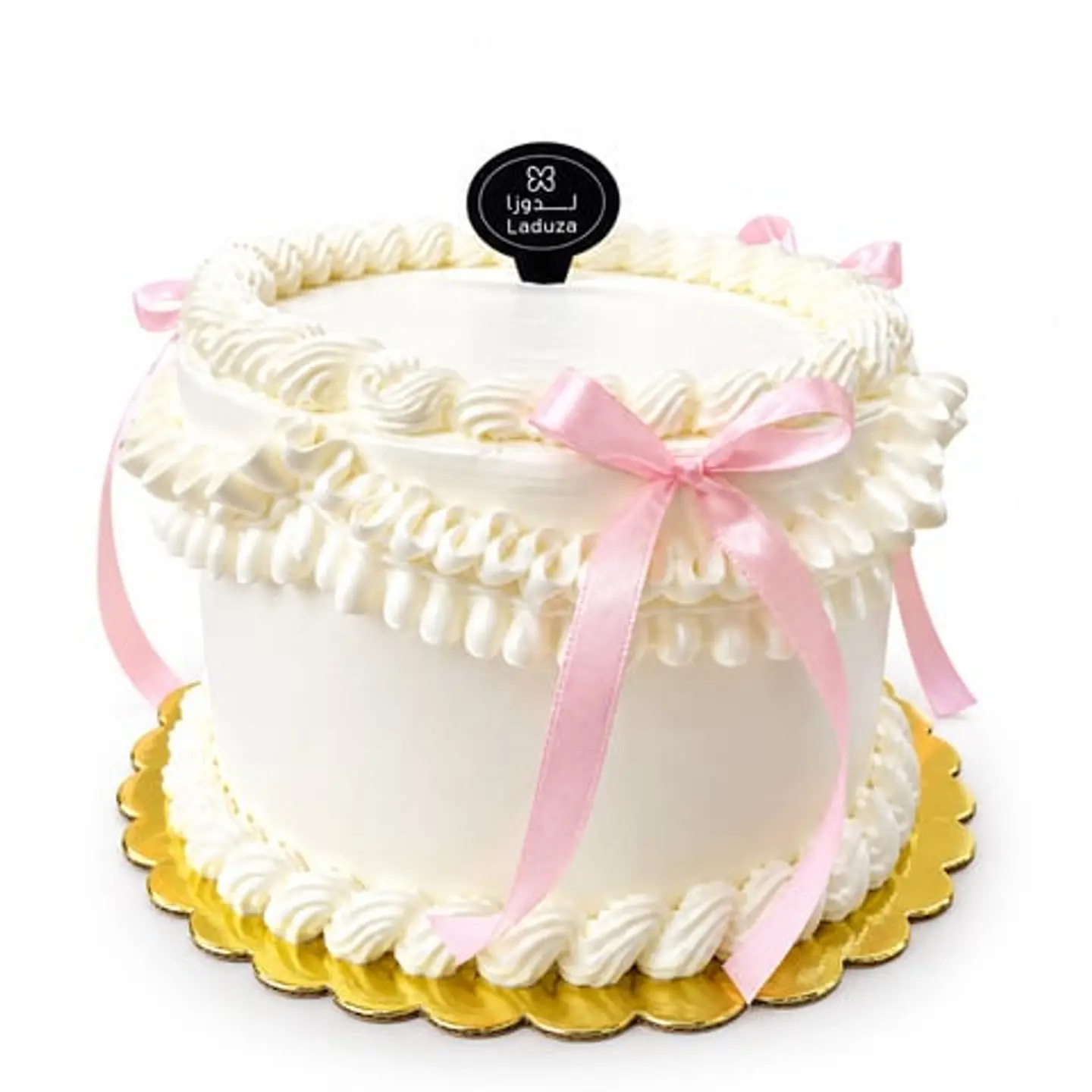 Pink Ribbon Bow Cake