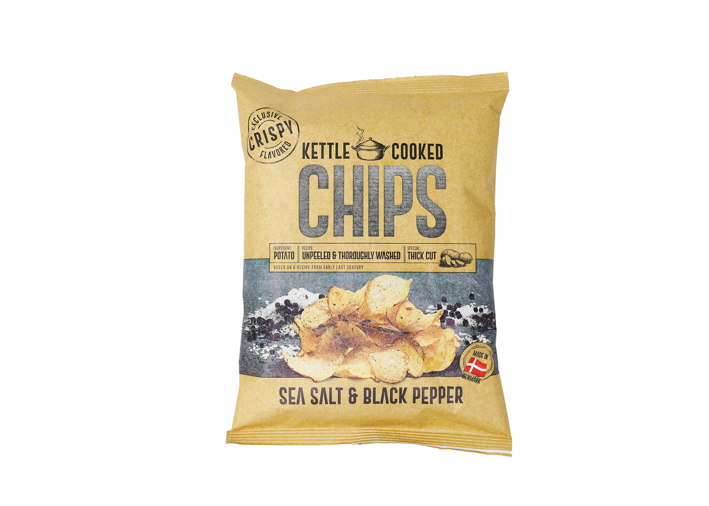 Kettle Cooked Chip Seasalt&B.Pepper 150 G