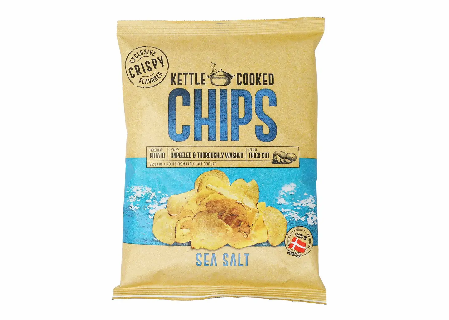 Kettle Cooked Chips With Seasalt 150 G