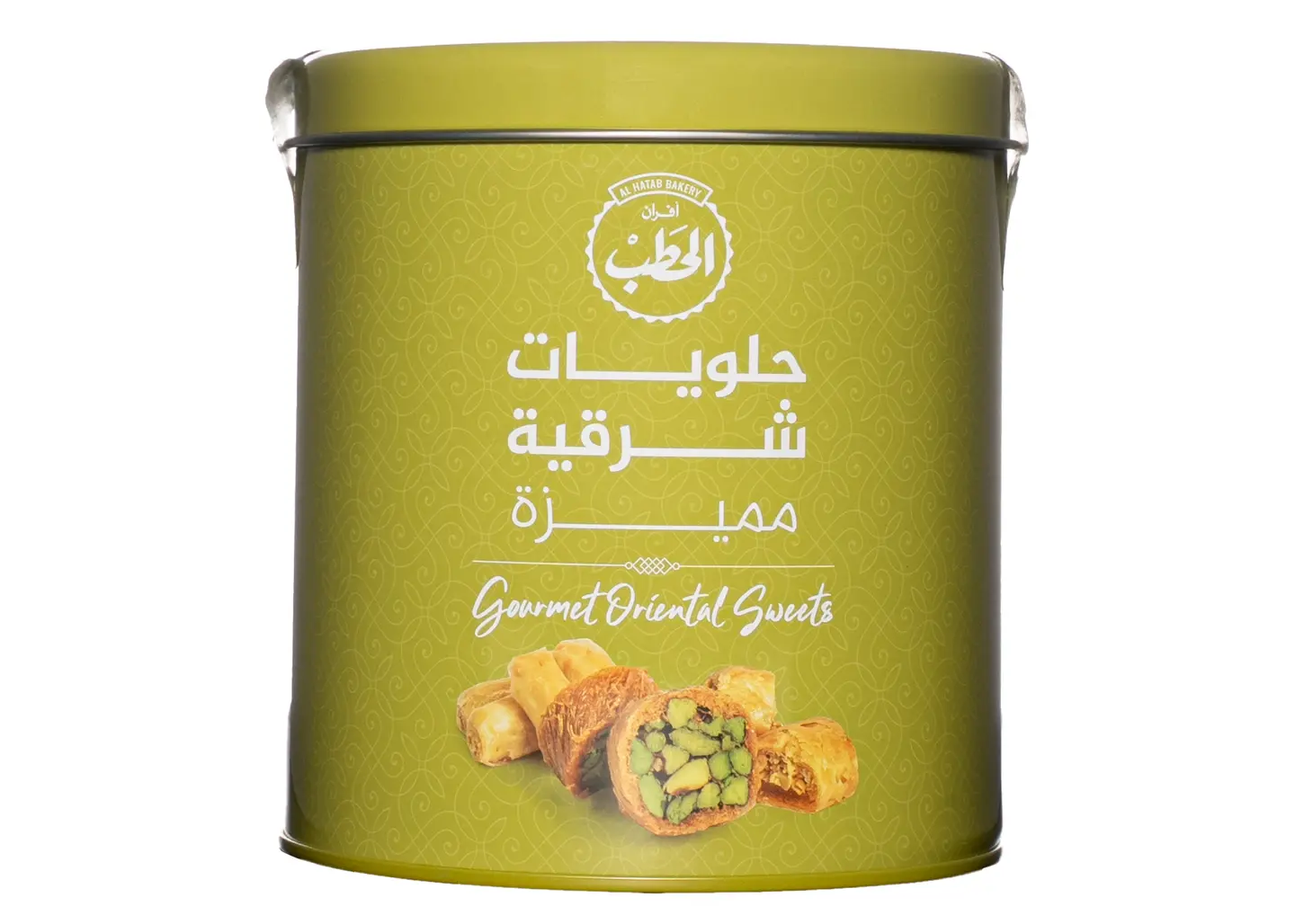 Alhatab Gourmet Oriental Sweets Tin 345 G