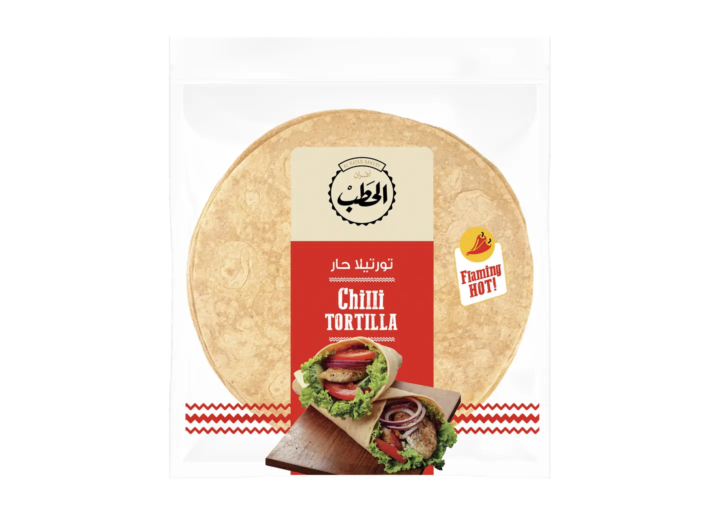 الحطب خبز تورتيلا حار400جم