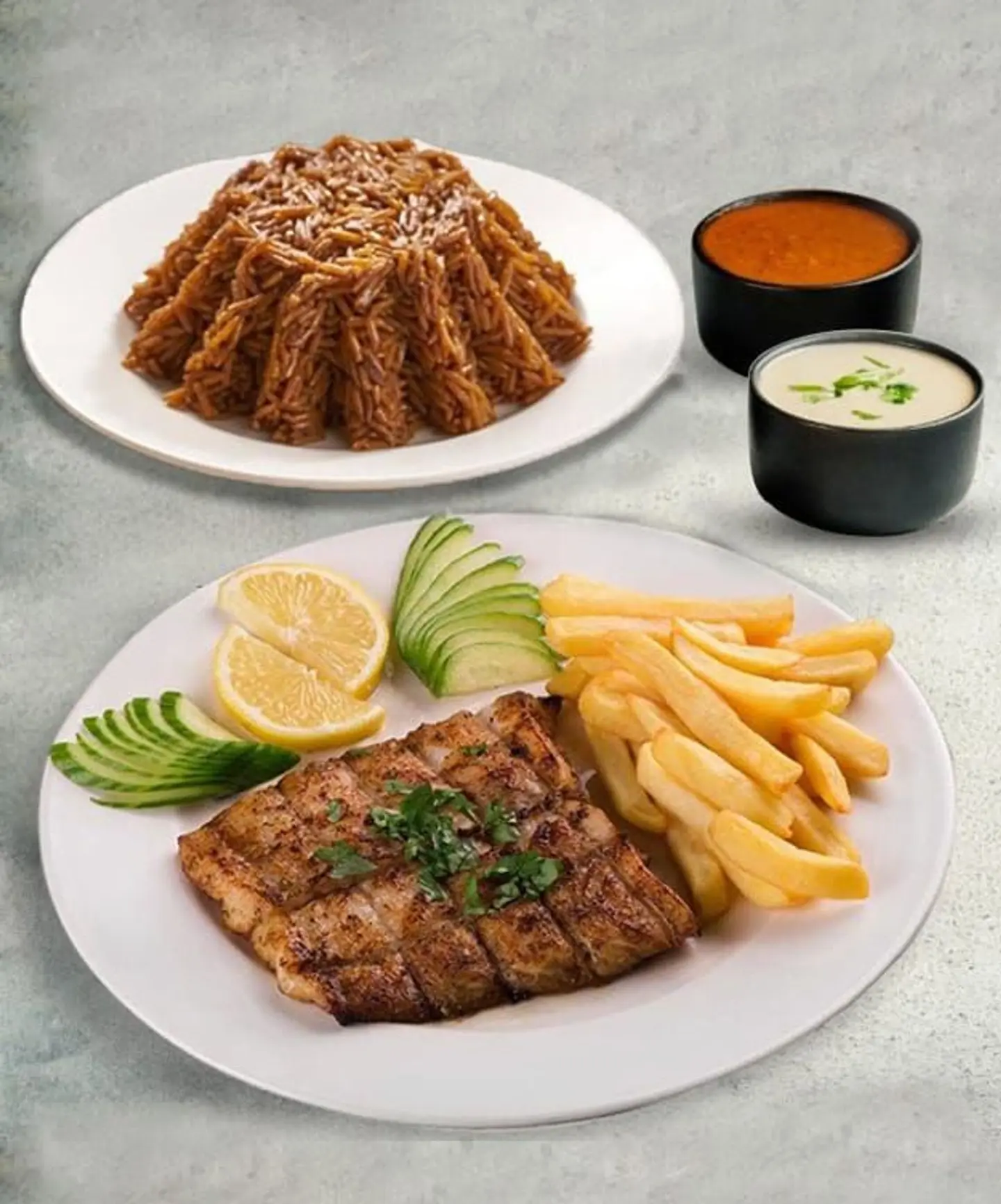 Grilled Steak With Sayadieh Rice