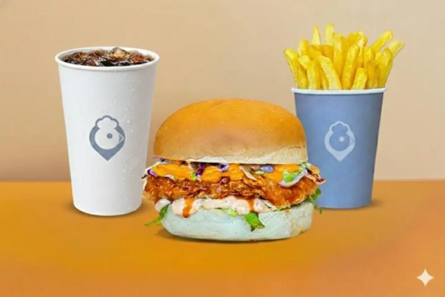 Crispy Chicken Maple Burger Combo