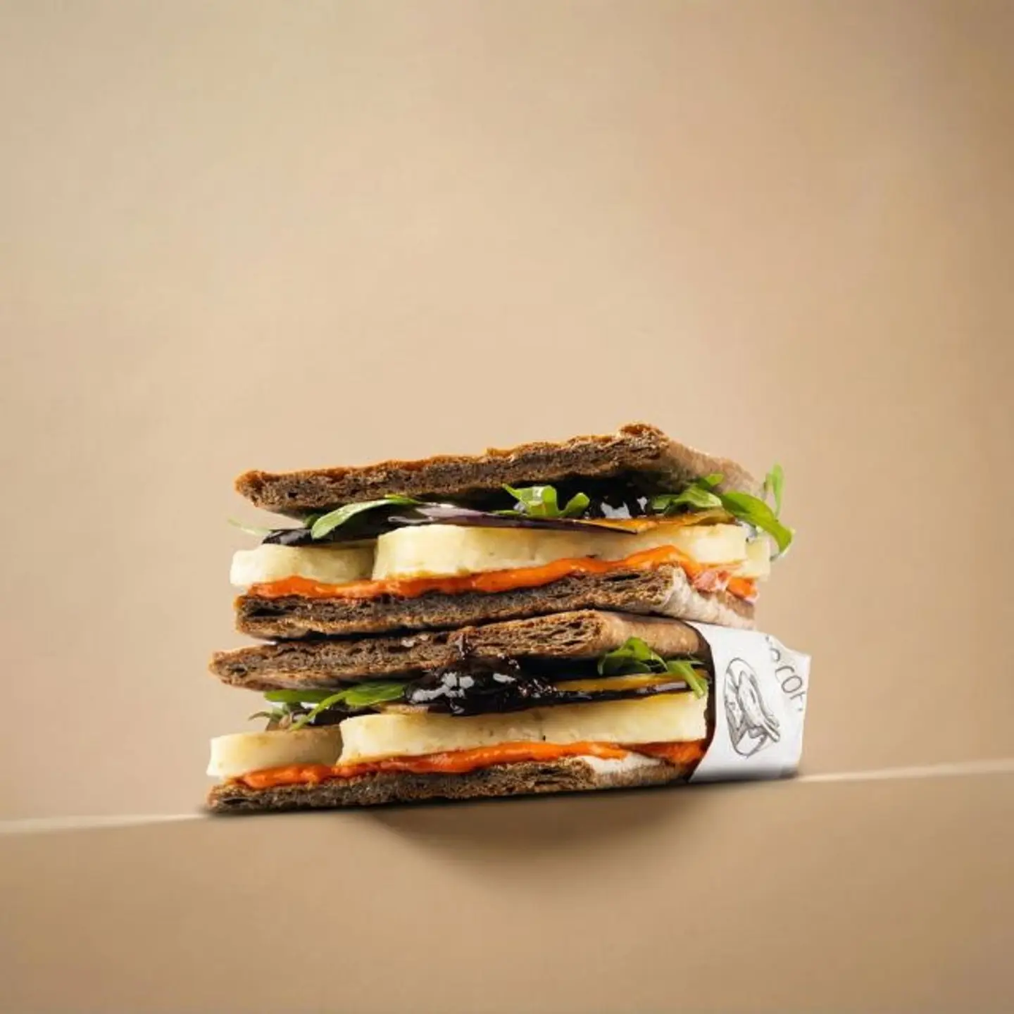 Halloumi Eggplant Sandwich