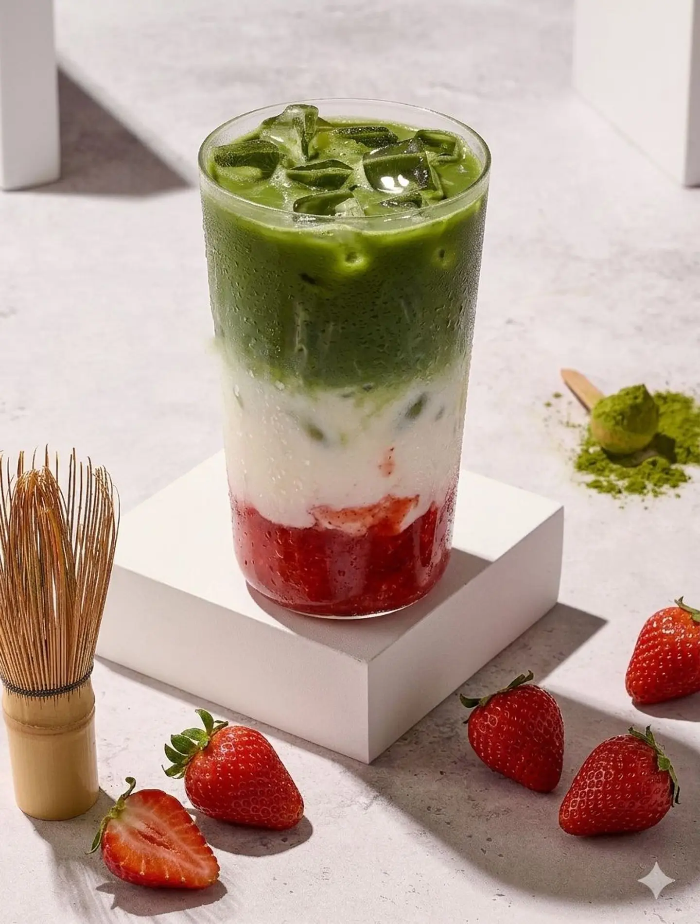 Ice Strawberry Matcha