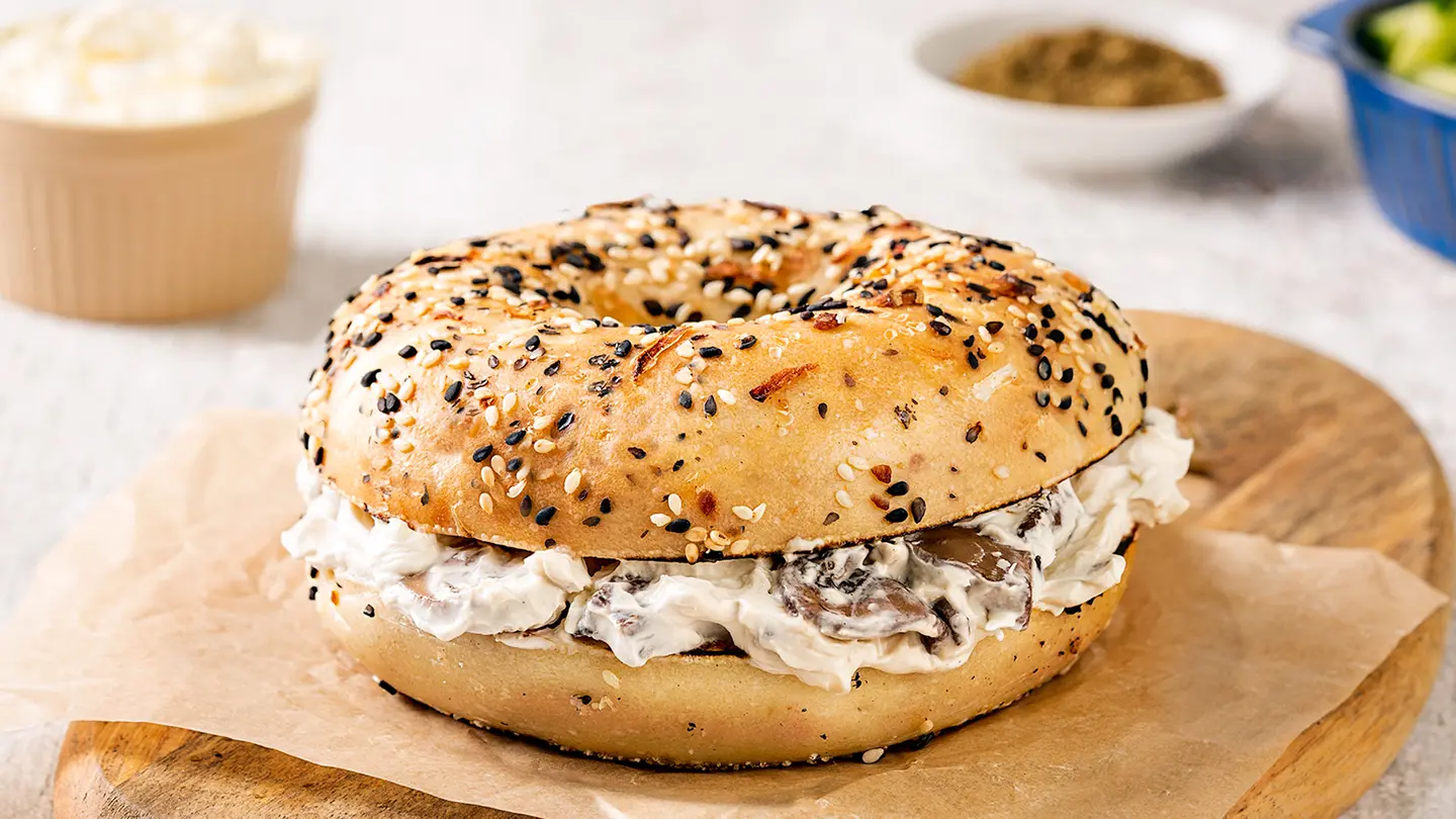 Truffle Cream Cheese Bagel