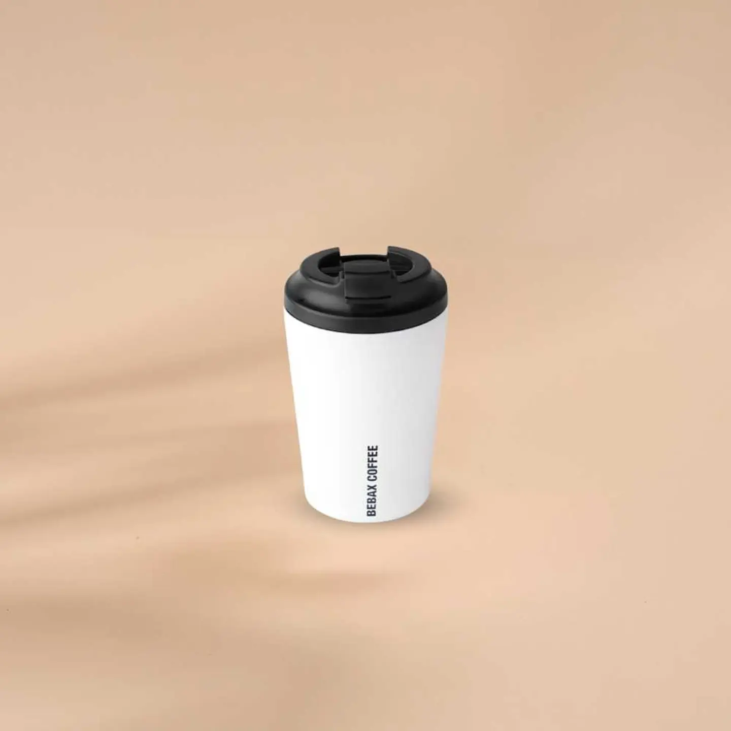 White Stainless Steel Hot Drink Mug (12 Oz)