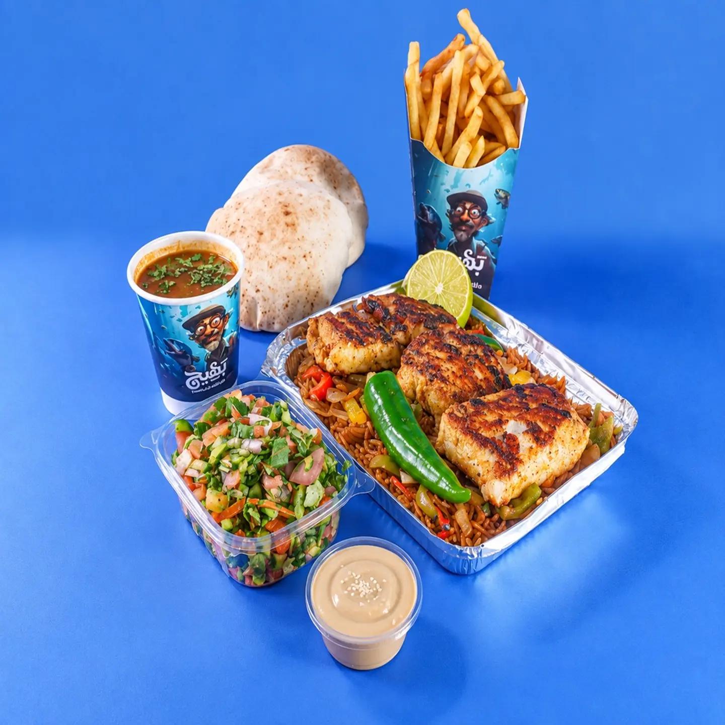 Grilled Hammour Fish Fillet Meal