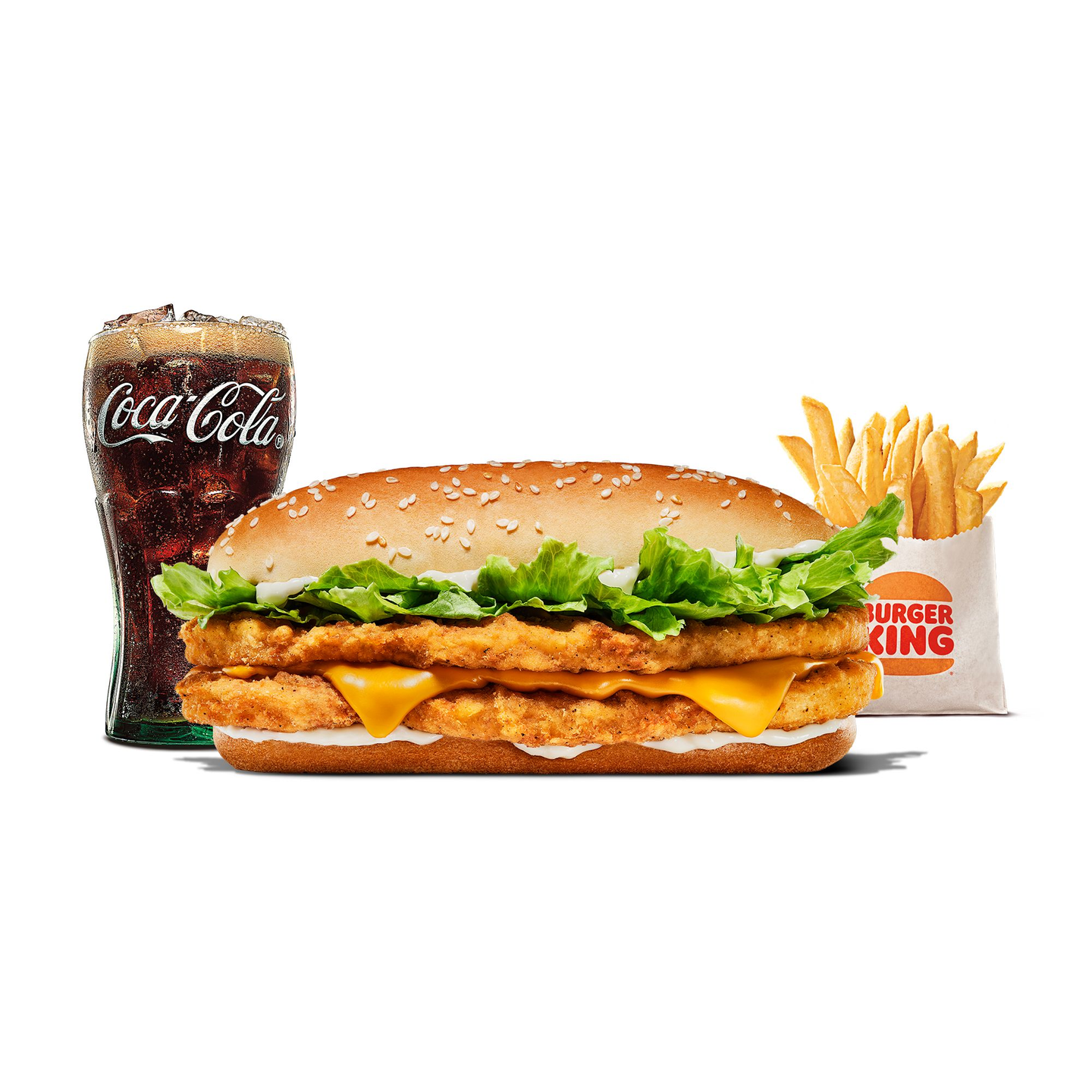 Double Chicken Royale Cheese Meal Large - Double Chicken Royale