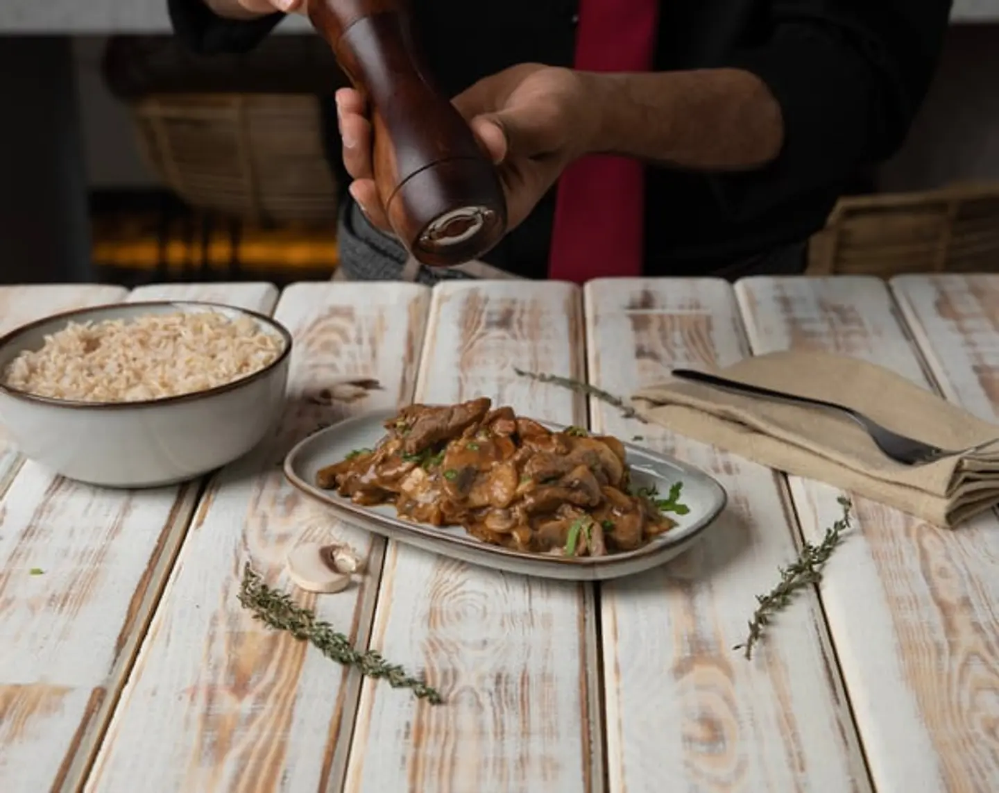 Skinny Beef Stroganoff