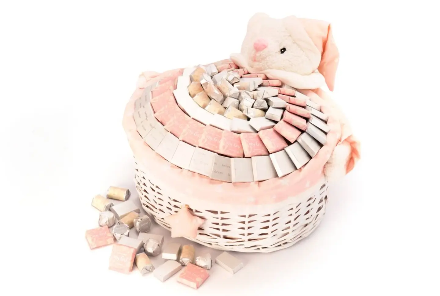 Pink Teddy Bear Baby Basket – 1370g